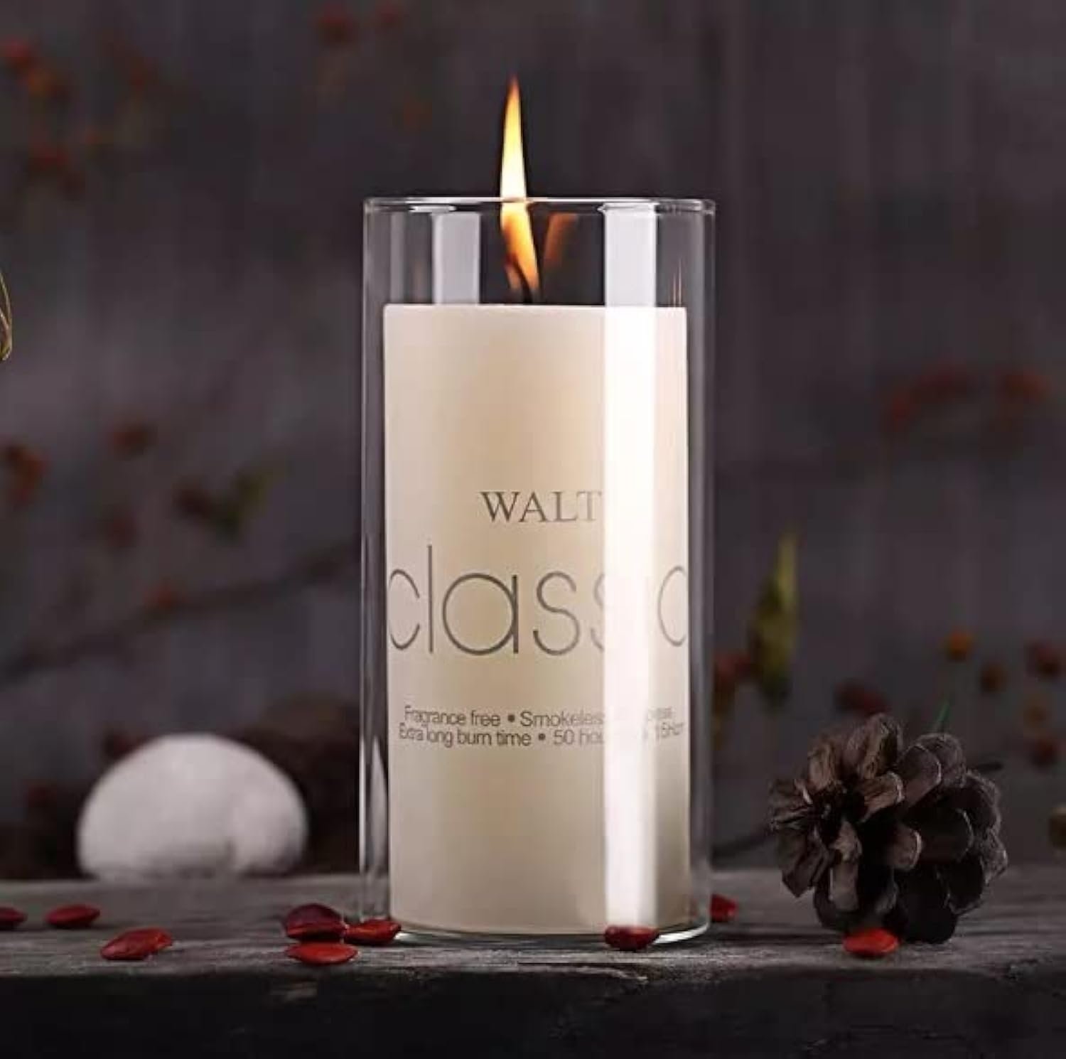 Clear Glass Cylinder Vase – Ø10 × H15 cm