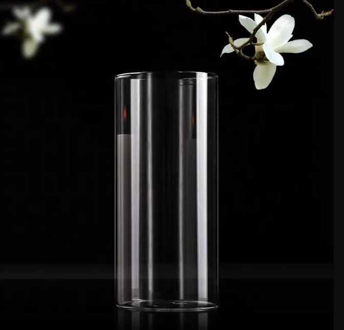Mado gallery Glass Cylinder Vases size of (10 x 15 cm) Decorative Centerpieces for Home or Wedding, Bulk Cylinder Flower & Plant Vases, Candle Holders for Home Decoration and Wedding Centerpieces