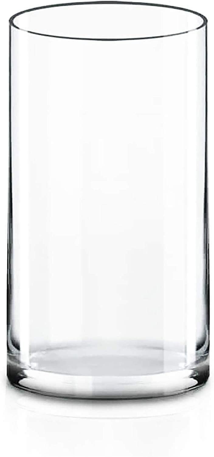 Mado gallery Glass Cylinder Vases size of (10 x 15 cm) Decorative Centerpieces for Home or Wedding, Bulk Cylinder Flower & Plant Vases, Candle Holders for Home Decoration and Wedding Centerpieces