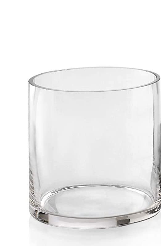 Mado gallery Glass Cylinder Vases size of (10 x 10 cm) Decorative Centerpieces for Home or Wedding, Bulk Cylinder Flower & Plant Vases, Candle Holders for Home Decoration and Wedding Centerpieces