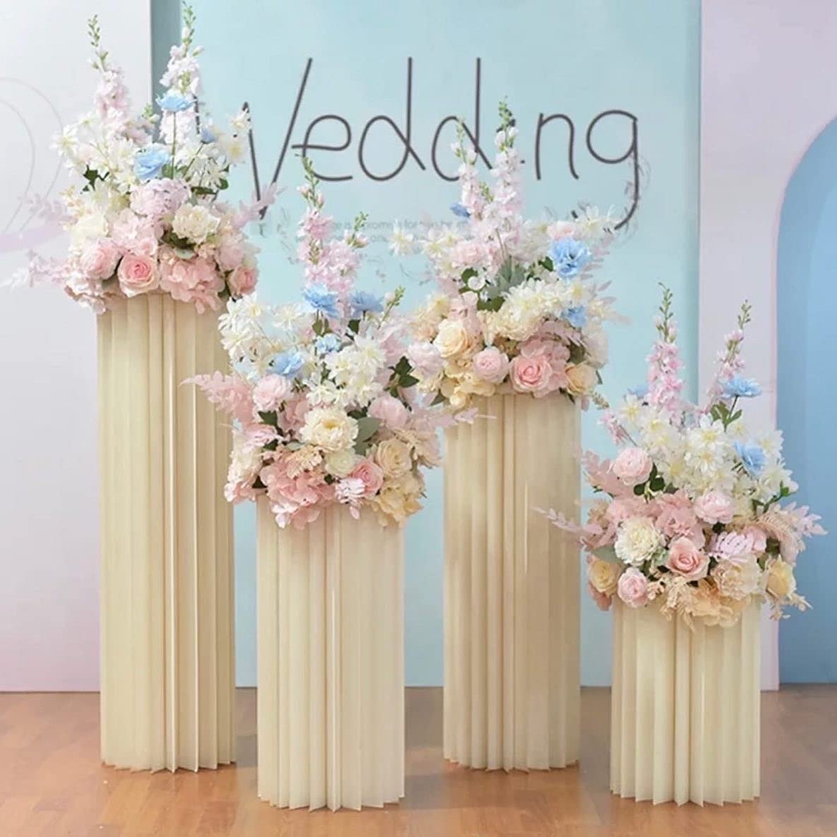 Foldable Wedding Pedestal Stands – Set of 4