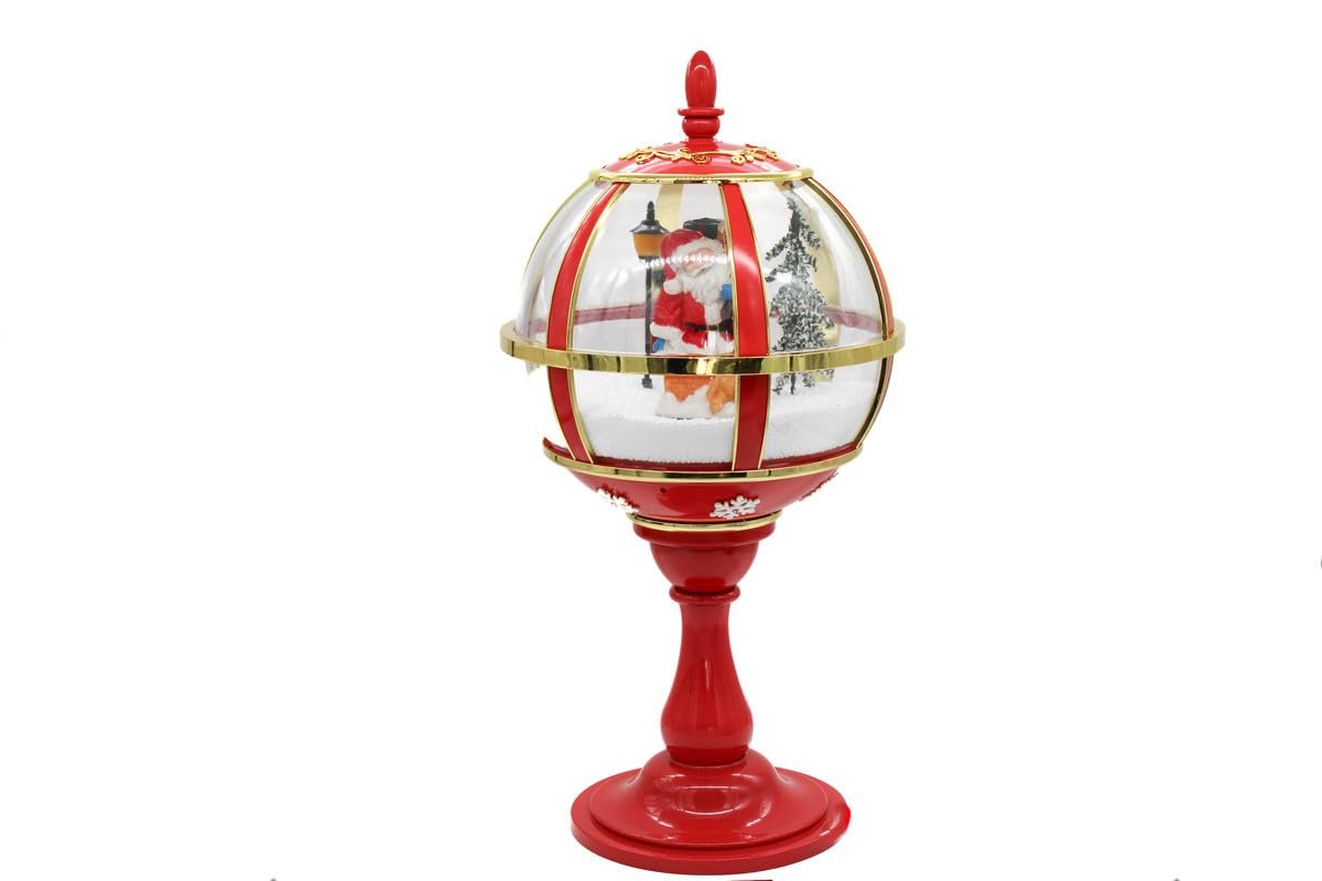 Christmas Snowfall Street Lamp with Lights & Music