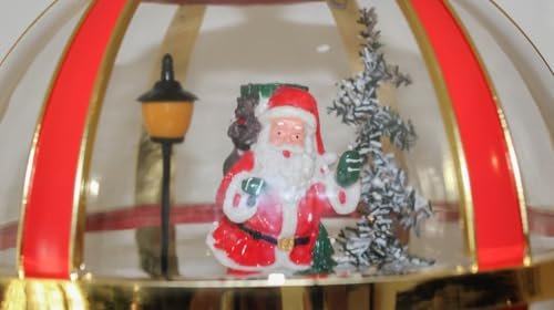 Christmas Street Lamp colors Red or white 64-180 cm tall with Light, Cascading Snow, and Christmas Music, for Festive Holiday & Christmas decorations (RED, 59 CM / 23 INCHES)
