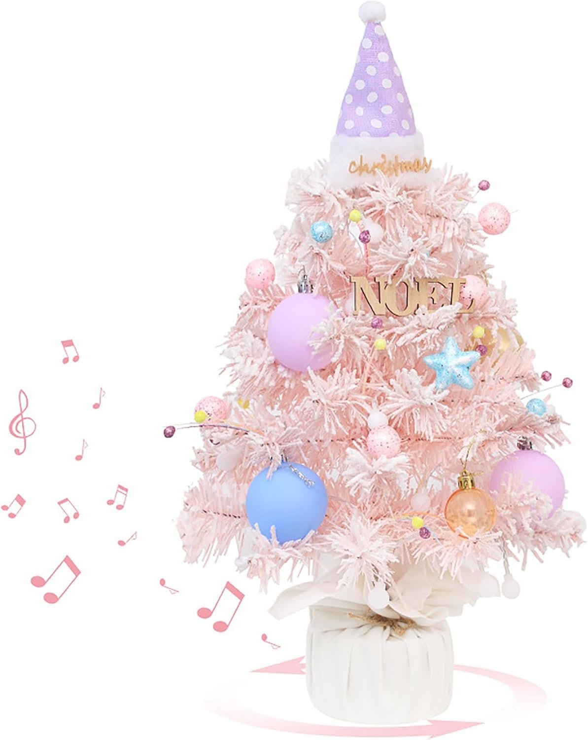 Rotating Musical LED Mini Christmas Tree – 45 cm