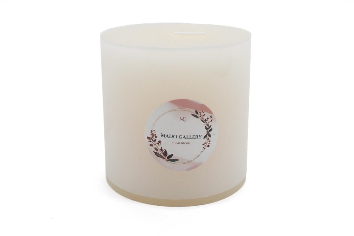 Ivory Unscented Pillar Candle – Ø7.5 cm | Mado Gallery