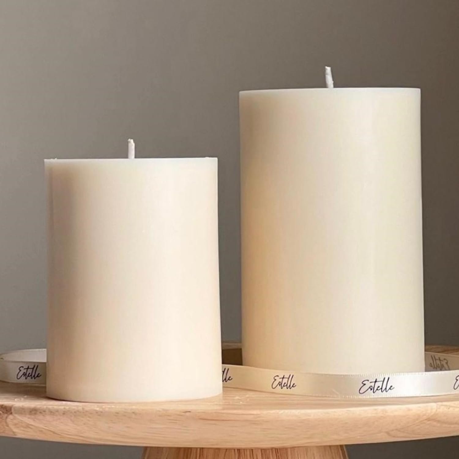Ivory Unscented Pillar Candle – Ø7.5 cm