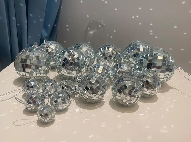 Mado Gallery Disco Ball, Mirror Ball, Ornament Ball 6 CM / 2.36 INCHES (1 Piece), Decoration for Hanging, Home Parties & DJ Dance Clubs Stage, Lighting & New Year celebrations