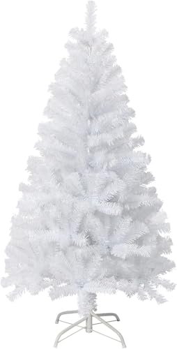 White Artificial Christmas Tree with Warm Lights – 120 to 210 cm | Mado Gallery