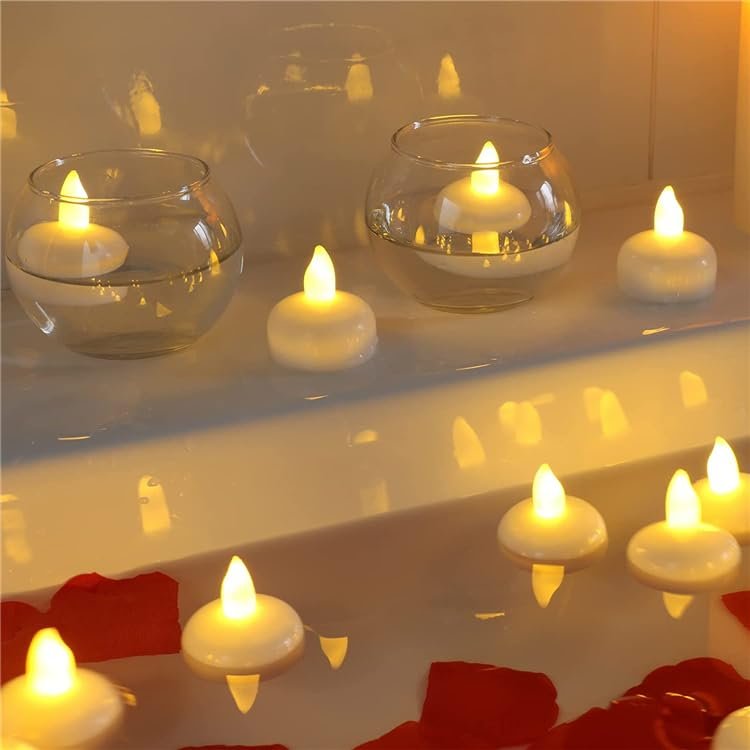 Water-Activated Floating LED Candles – Pack of 12 | Mado Gallery