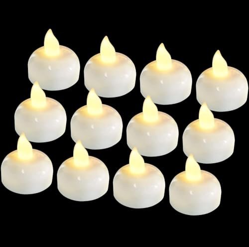 Water-Activated Floating LED Candles – Pack of 12 | Mado Gallery