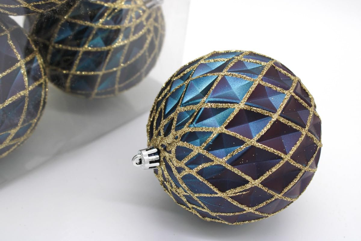 Peppermint Christmas Ball Ornaments – Pack of 4 | Mado Gallery