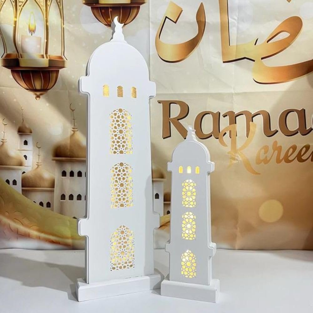 LED Mosque Minaret Decor Lamps – Set of 2 | Mado Gallery