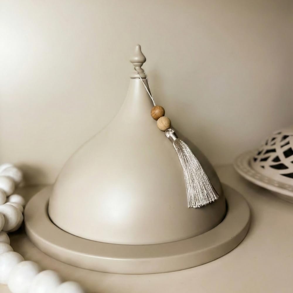 Ivory Conical Dessert & Date Stand with Tassel | Mado Gallery