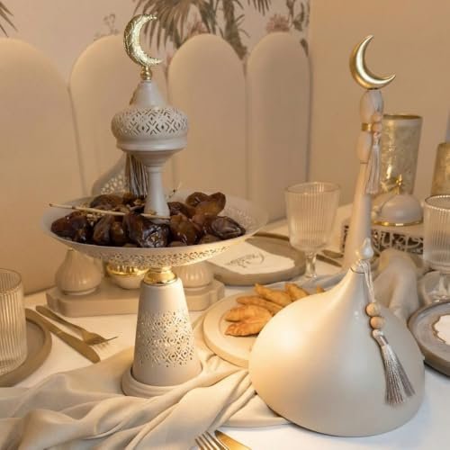 Ivory Conical Dessert & Date Stand with Tassel | Mado Gallery