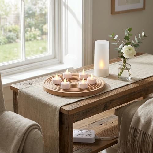 Rechargeable LED Tea Lights with Remote & Charging Base – 6, 12 or 18 Pieces | Mado Gallery