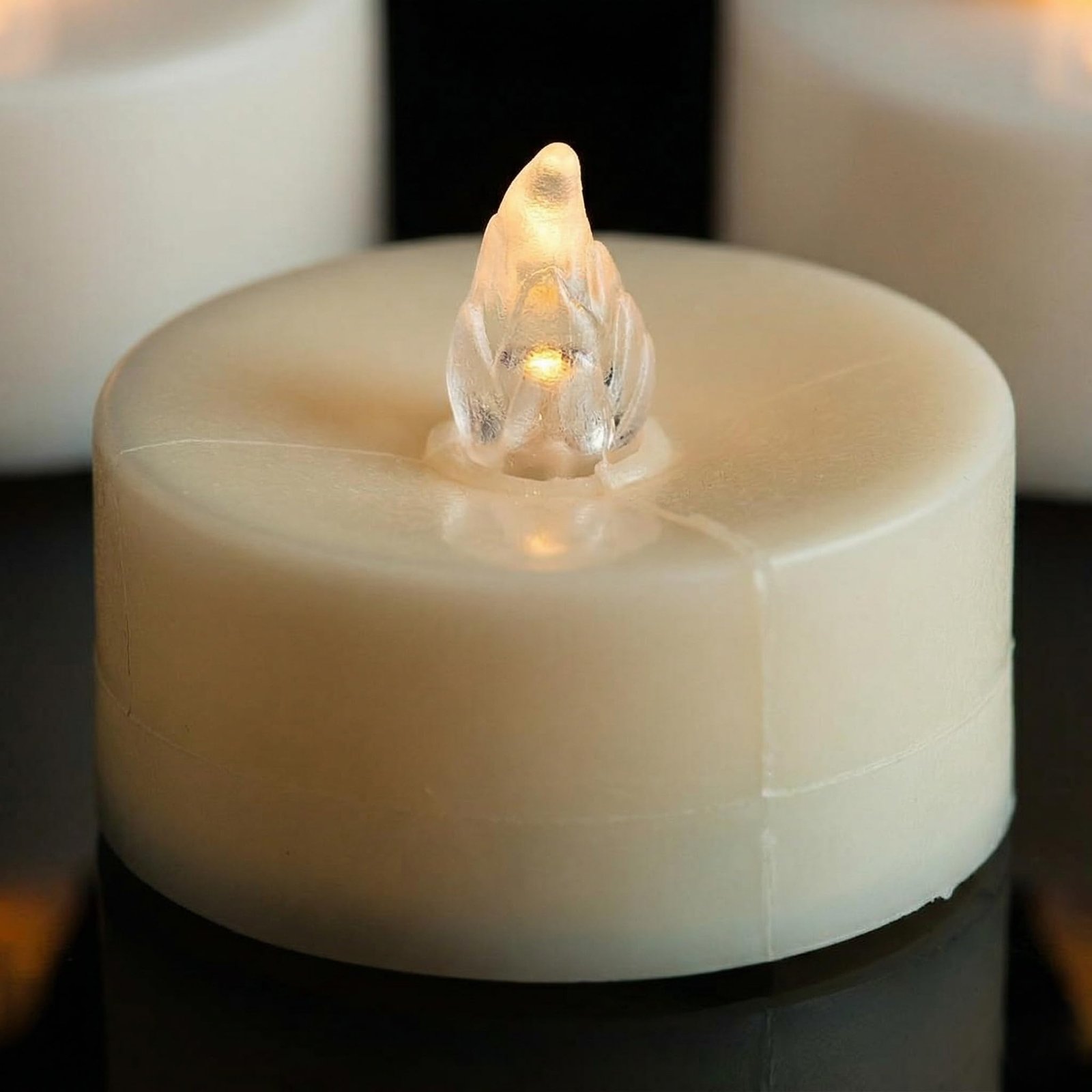 Warm White Flameless LED Tea Lights – Pack of 24 | Mado Gallery