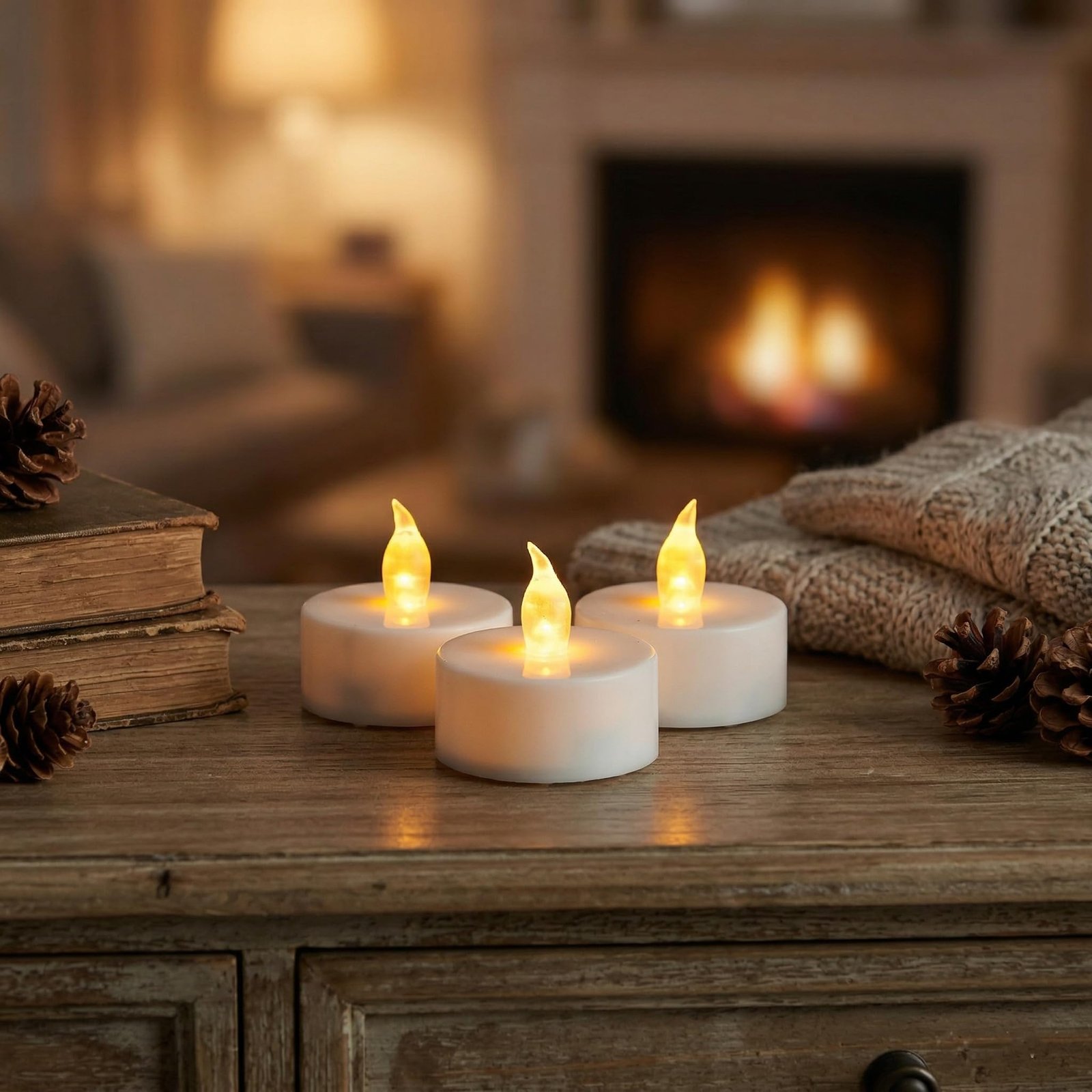 Warm White Flameless LED Tea Lights – Pack of 24 | Mado Gallery